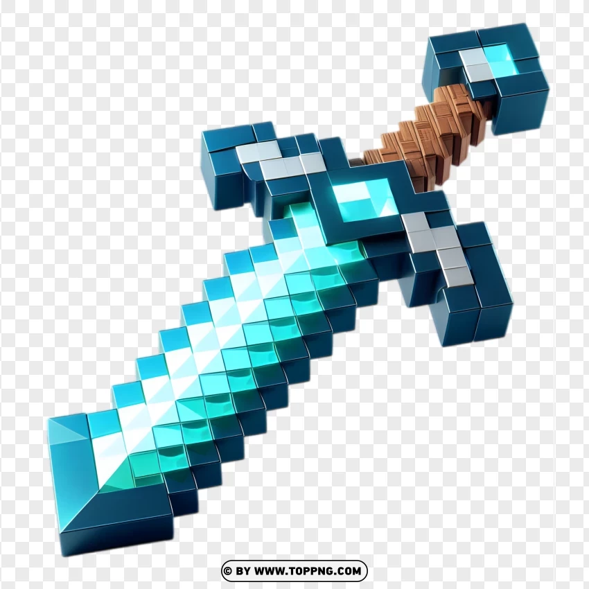 Minecraft Diamond Sword Png Image Free