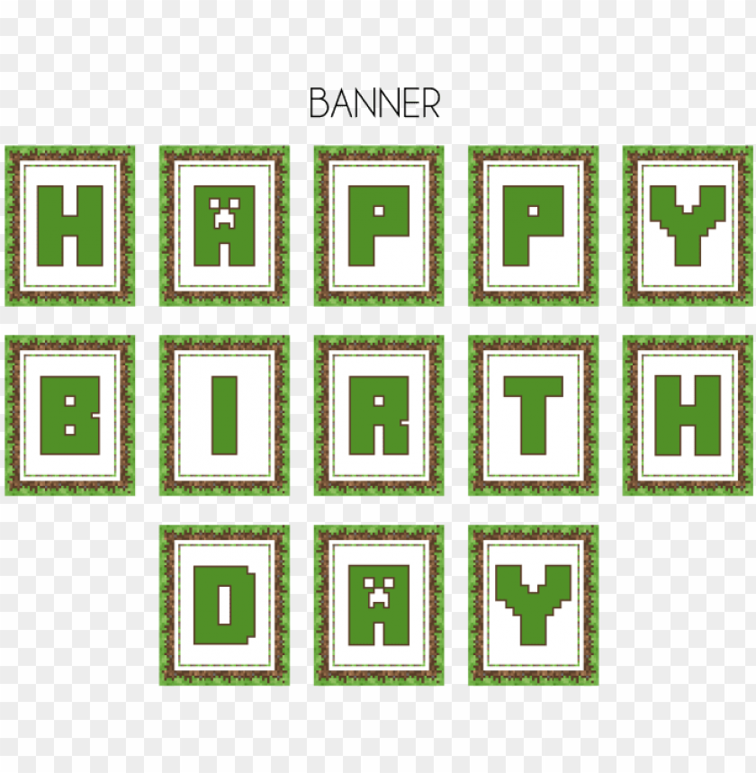 minecraft free party banner printable png image with transparent background toppng