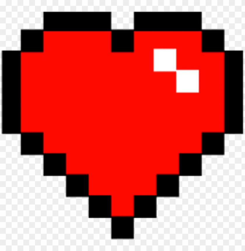 Minecraft Heart Png 8 Bits Heart Png Image With Transparent Background Toppng
