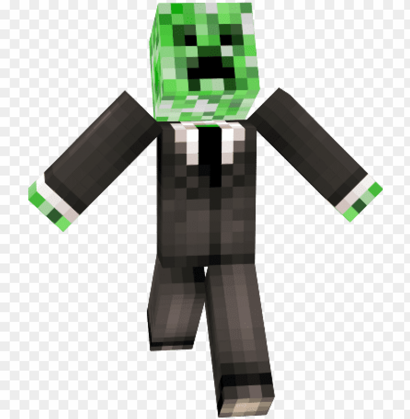 minecraft creeper in a suit skin