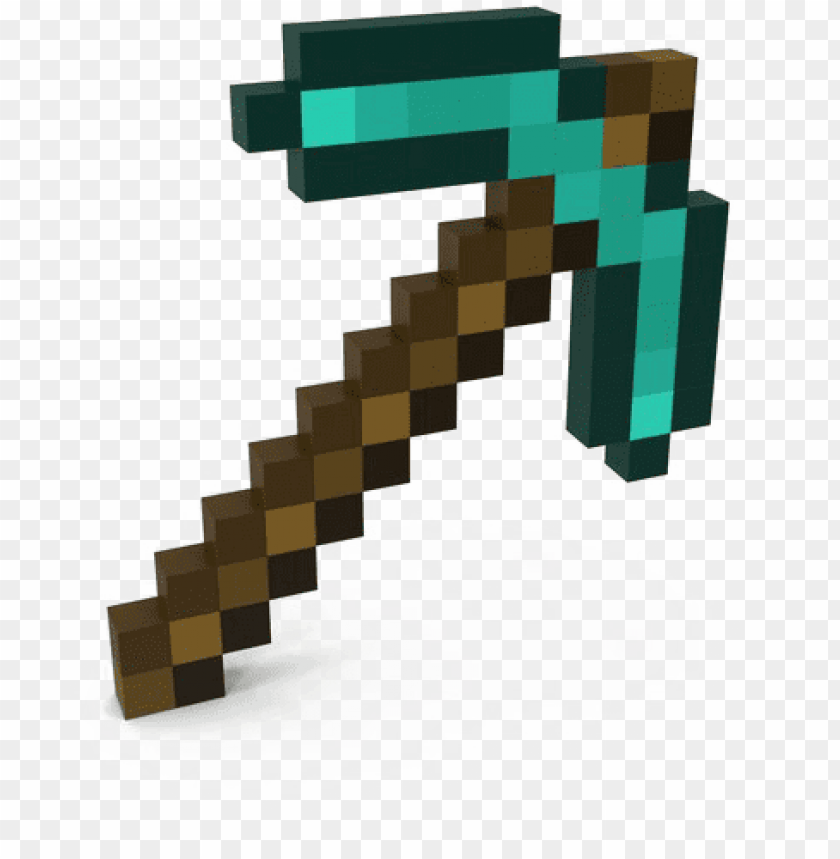 Minecraft Pic - Minecraft Diamond Pickaxe PNG Transparent Background