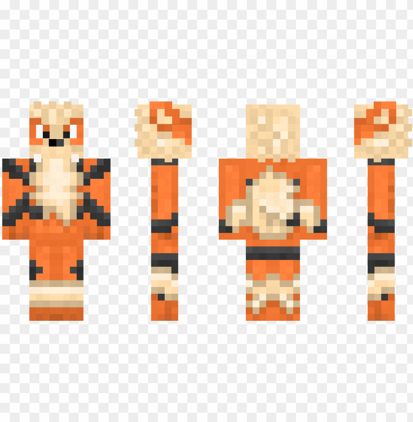 Minecraft Skin Growlithe Skin Minecraft Fukano Png Image With