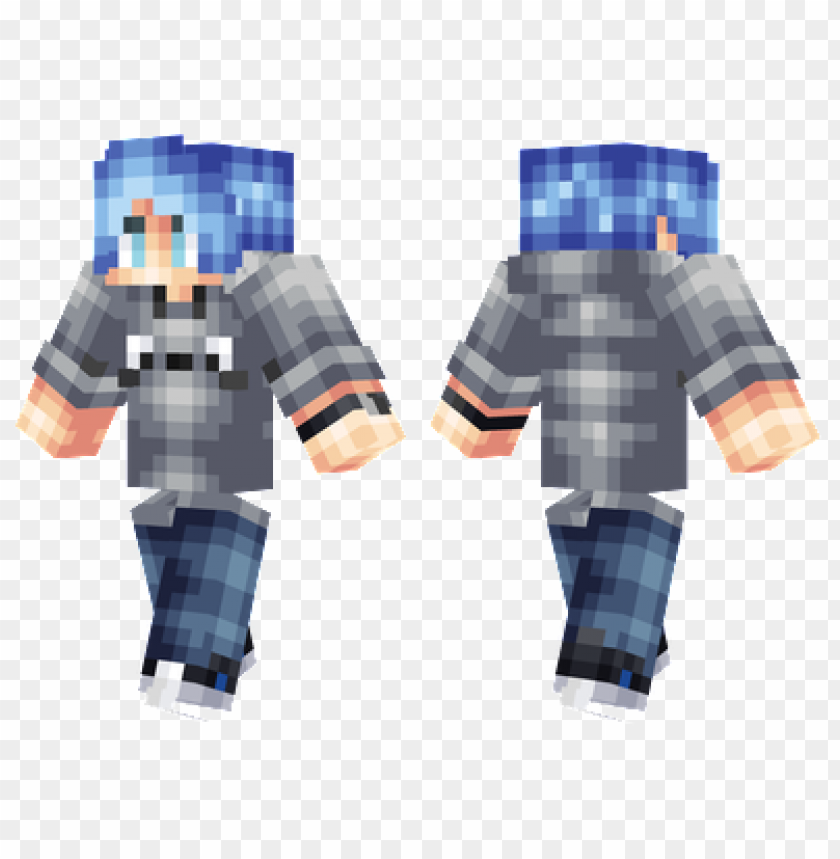 Minecraft Skins Blue Hair Skin Png Image With Transparent Background Toppng - roblox straight blonde hair girl minecraft skin
