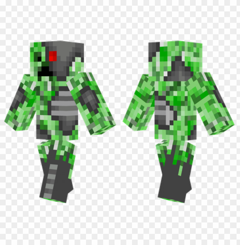 Minecraft Skins Creeper Cyborg Skin Png Image With Transparent