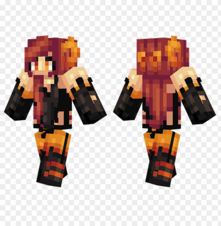 minecraft skins fire girl skin PNG transparent with Clear Background ID 458485
