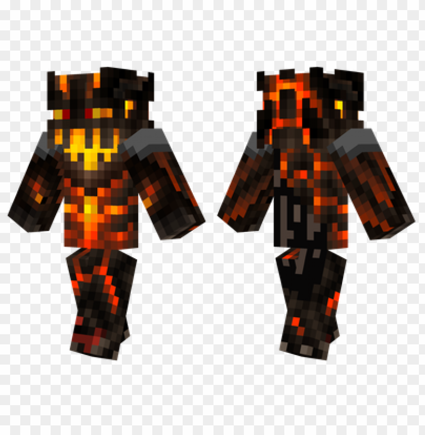 minecraft skins fire monster skin PNG image with transparent background ...