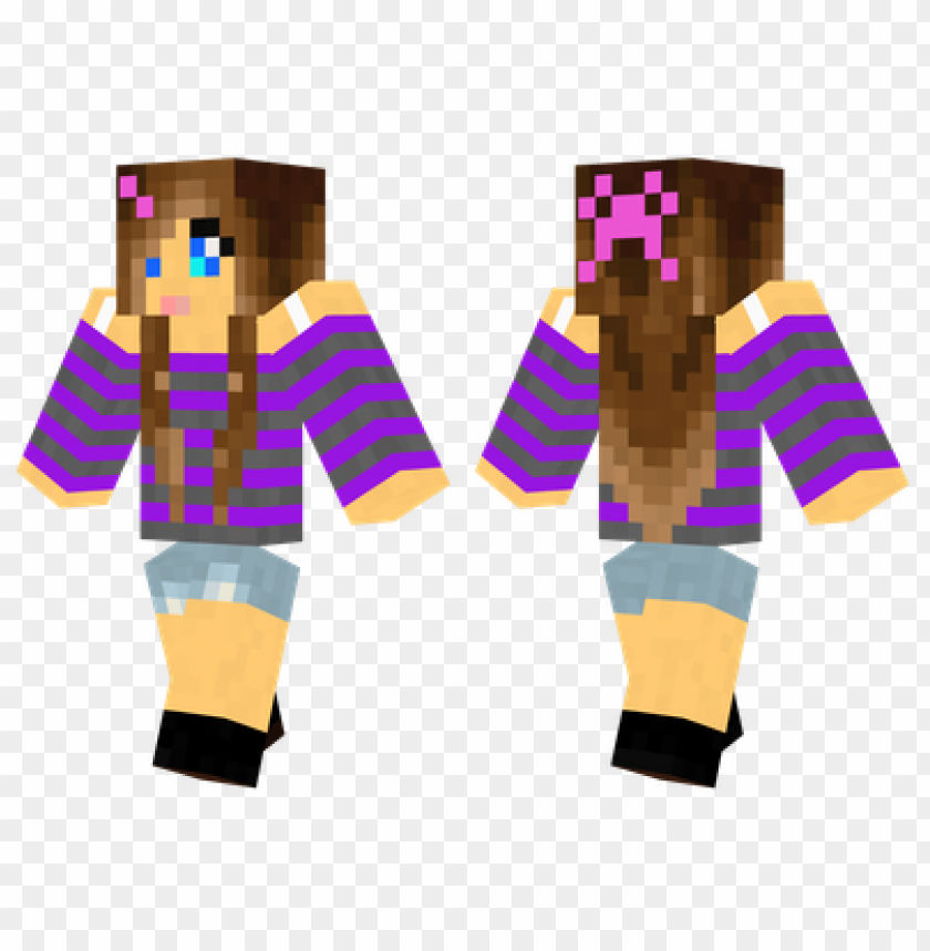 Minecraft Skins Girl Skin Png Image With Transparent Background Toppng - roblox cool minecraft skins