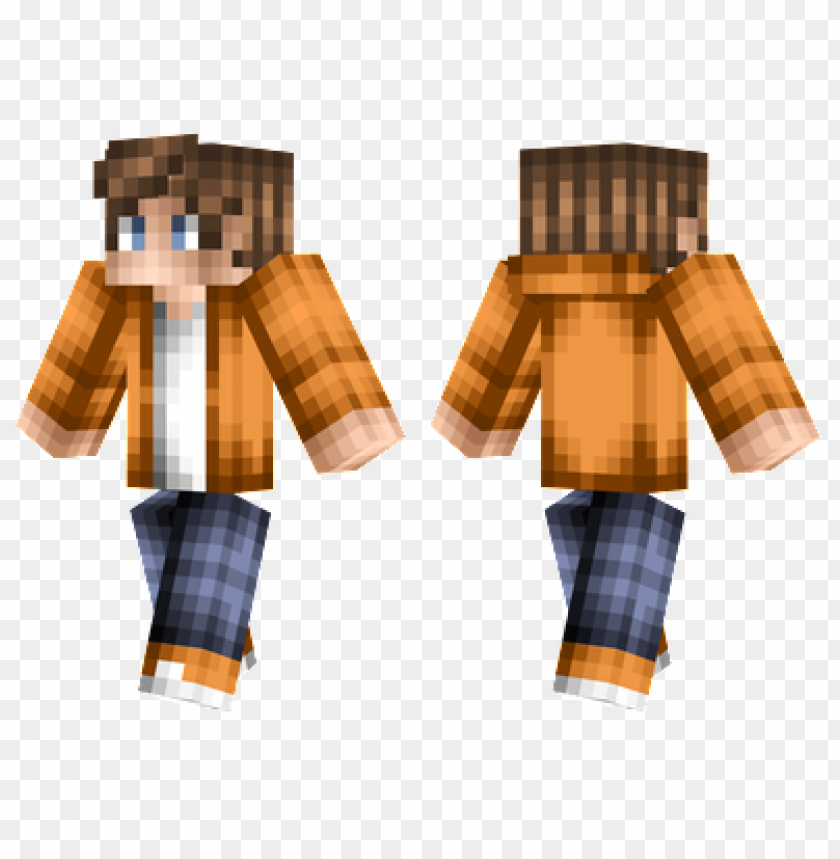 Minecraft Skins Orange Boy Skin PNG Image With Transparent Background ...