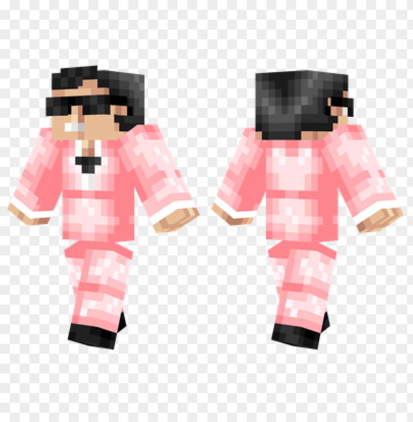minecraft skins pink tux skin PNG image with transparent background.