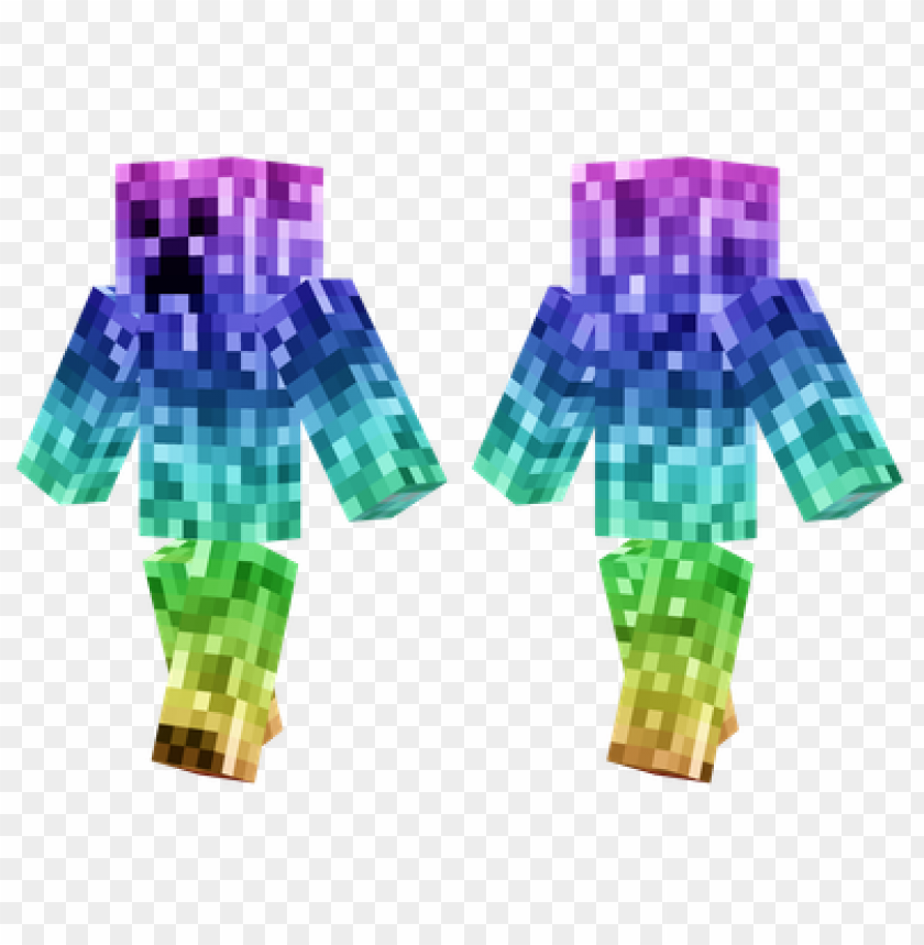 Download Minecraft Skins Rainbow Creeper Skin Png Free Png Images
