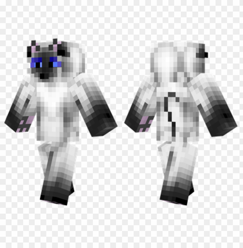 minecraft skins siamese cat skin PNG image with transparent background.