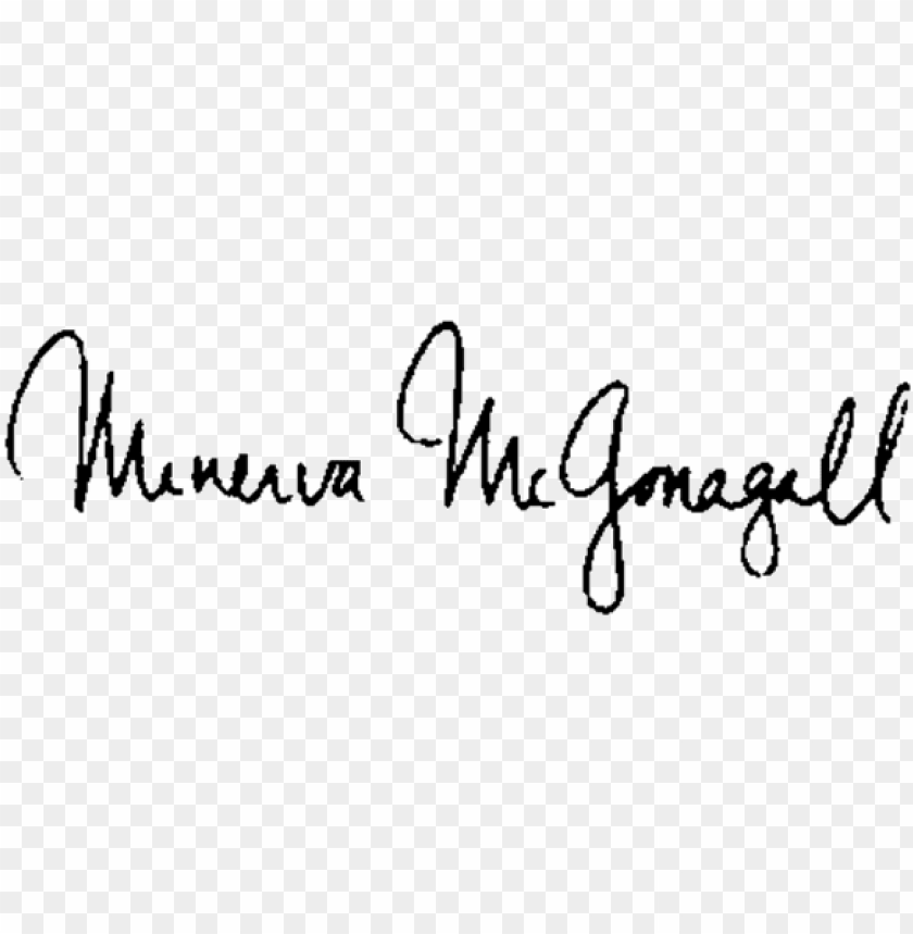 minerva mcgonagall sig harry potter mcgonagall signature PNG transparent with Clear Background ID 179888