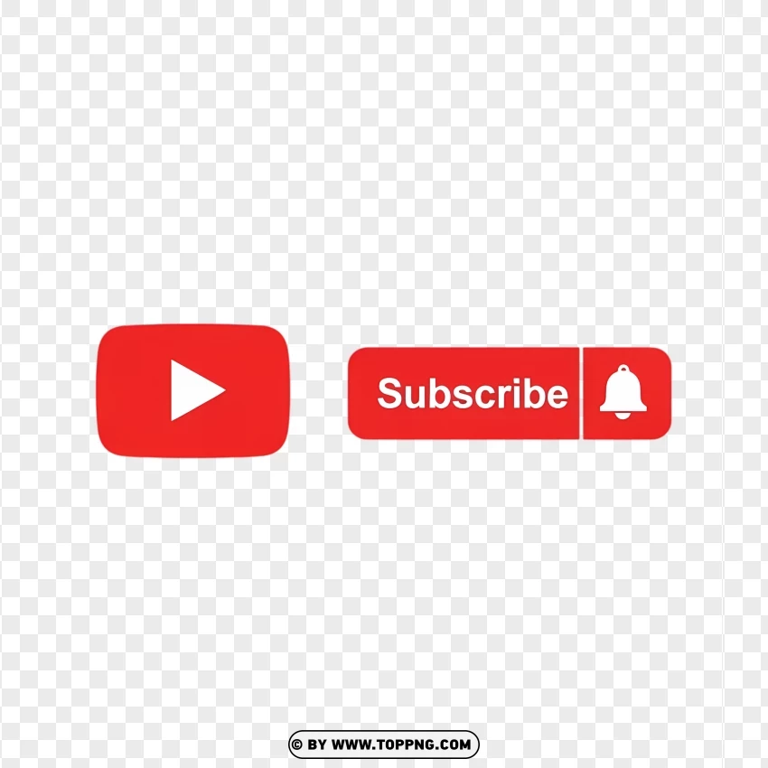 Minimal Flat Youtube Subscribe Symbol PNG Transparent Background