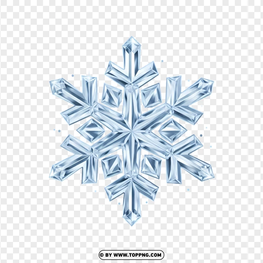 Minimal Snowflake Illustration On Dark PNG Transparent Background