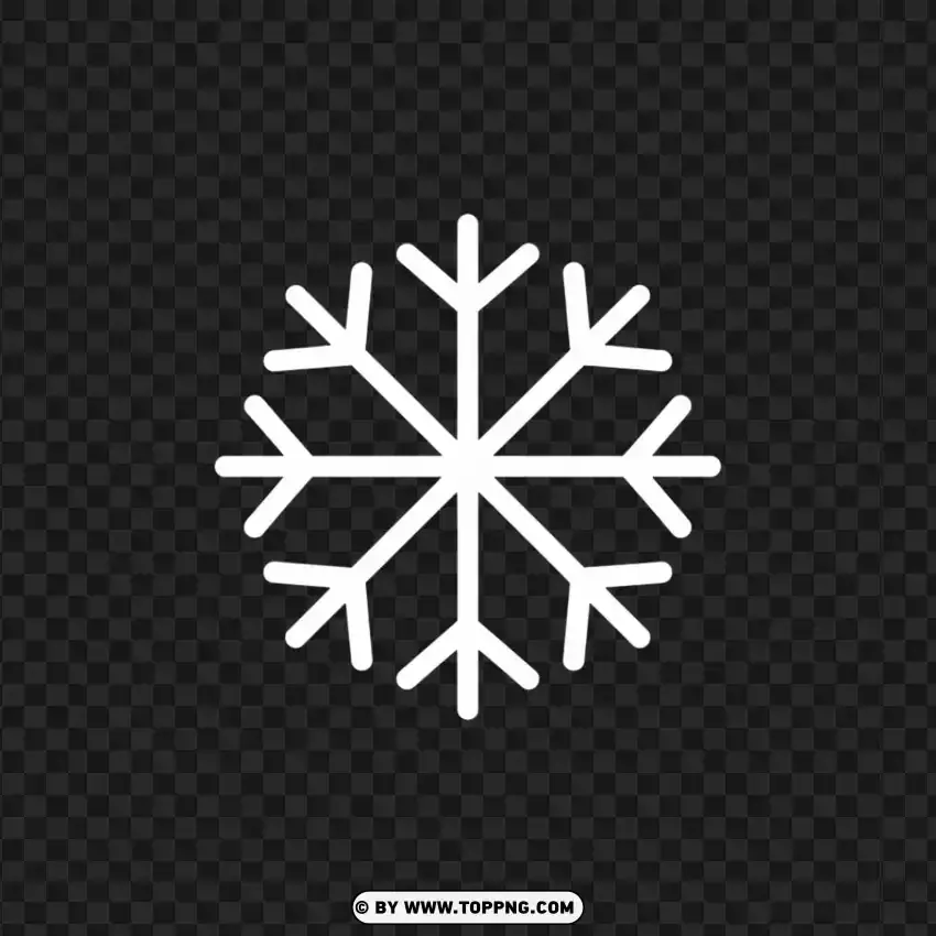 Minimal Soft-edged Snowflake Vector Icon PNG Transparent Background