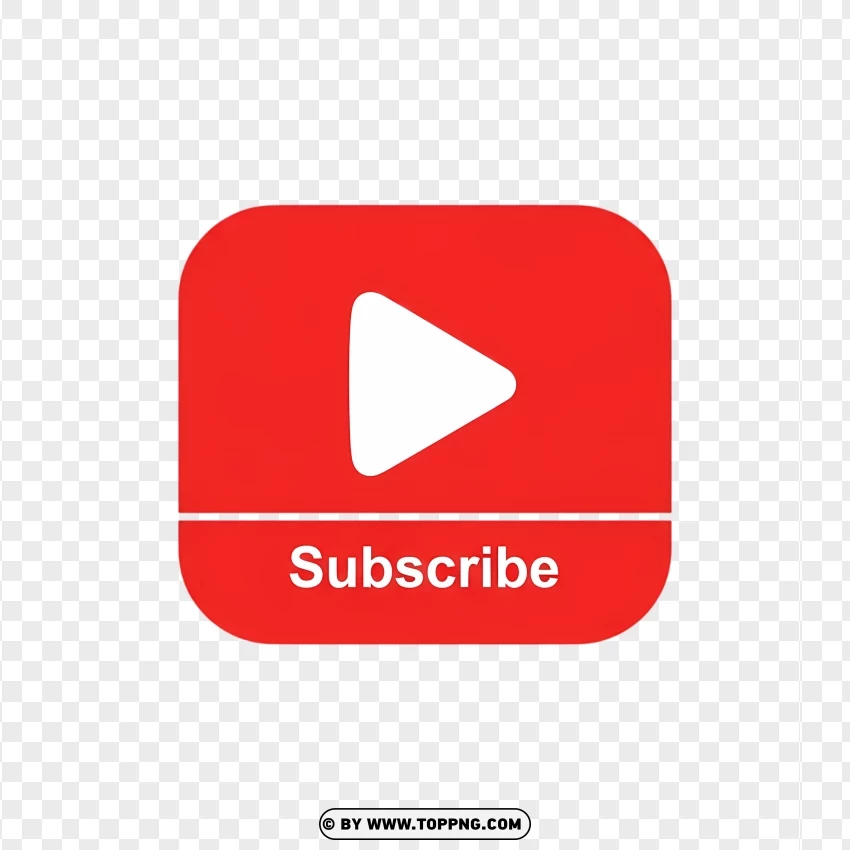 Minimal Youtube Subscribe Icon PNG Transparent Background