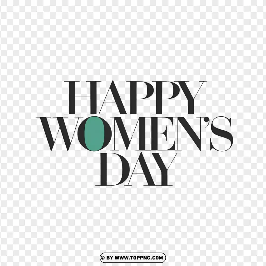 Minimalist Womens Day Typography PNG Transparent Background