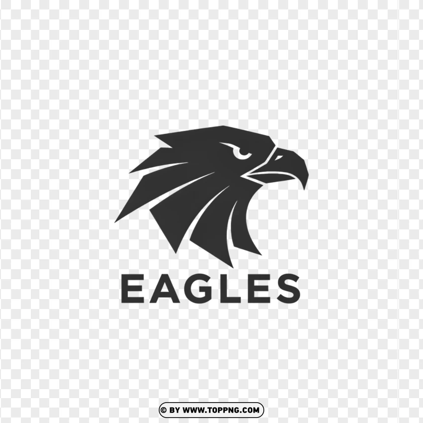 A minimalist logo showing the profile of an eagle's head with clean lines and 'Eagles' text