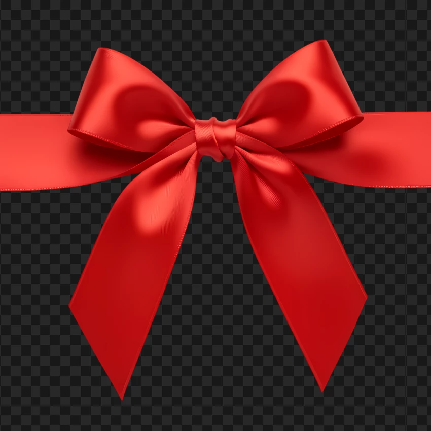 Minimalist Red Ribbon On Layer PNG Transparent Background