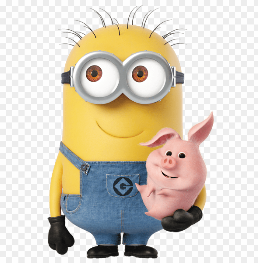 Download minion with piggy transparent cartoon clipart png photo | TOPpng