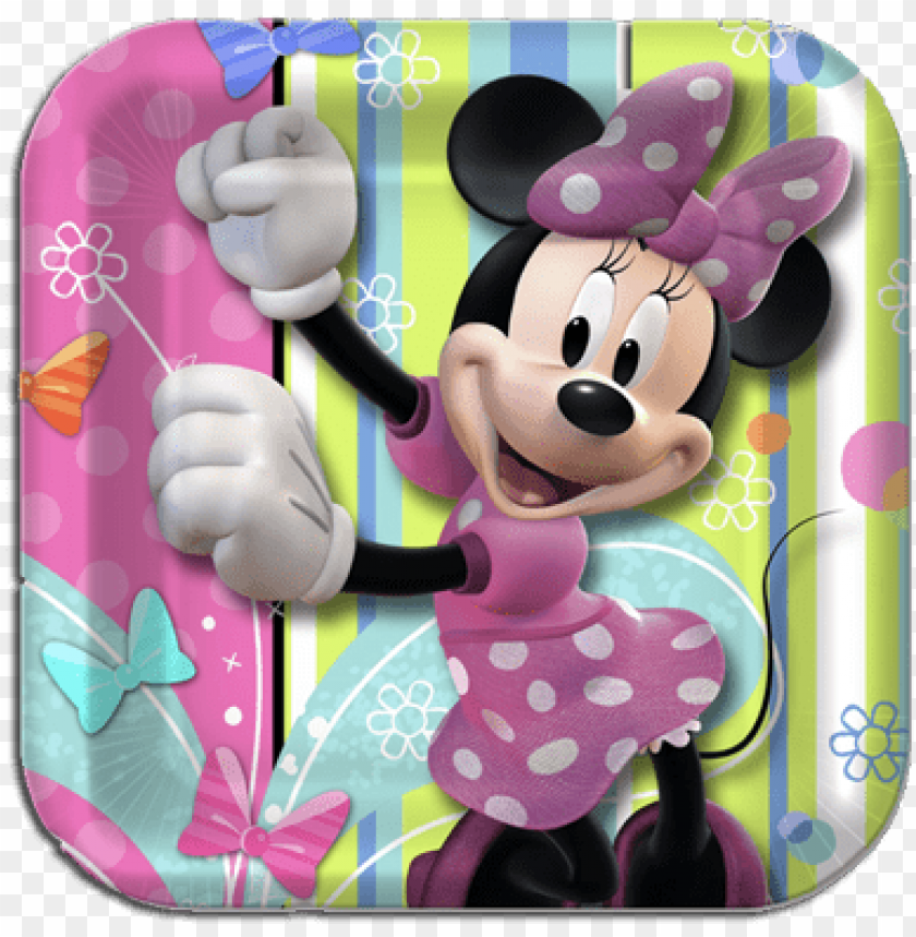 minnie mouse lunch plates - minnie mouse bow tique birthday decorations PNG image with transparent background@toppng.com
