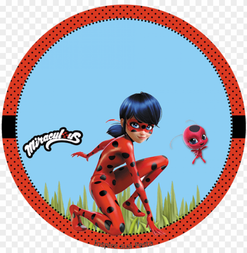 Miraculous As Aventuras de Ladybug adesivo redondo grátis png