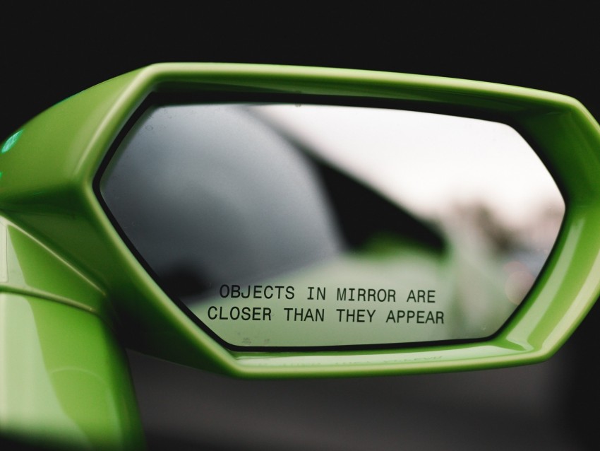 mirror, inscription, car, phrase