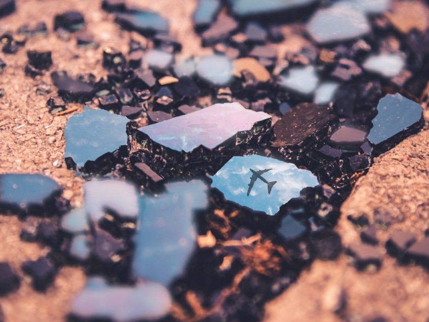 Mirror Shards Plane Glass Reflection Png - Free PNG Images