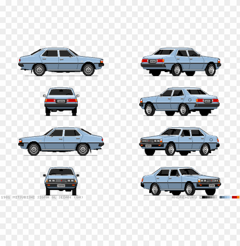 Mitsubishi Sigma Pixel Car 2d Car Pixel Art Png Image With