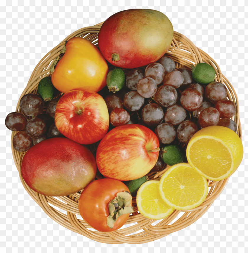 Mixed Fruits In Wicker Bowl Clipart Png Photo - 33434