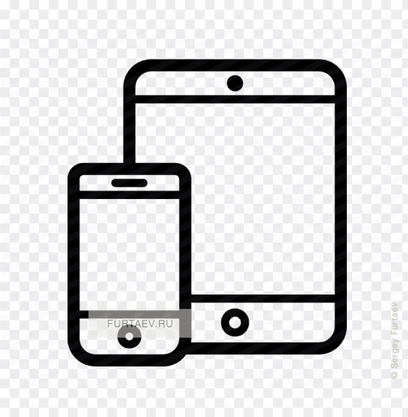mobile phone tablet icon tablet and phone icon png - Free PNG Images ID 125081