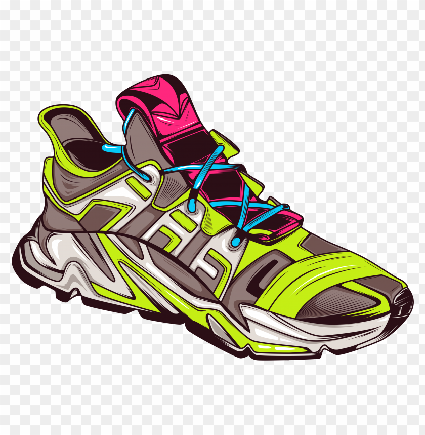 Modern Sneaker Illustration With Pop Color PNG Transparent With Clear Background ID 475491