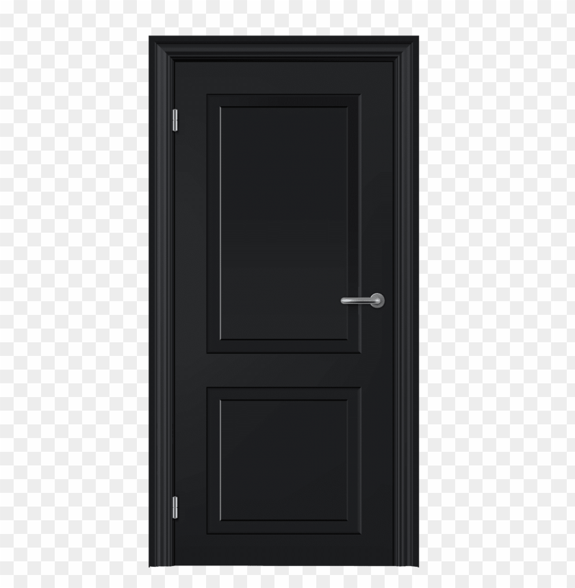 Transparent Background PNG of modern black door - Image ID 26551