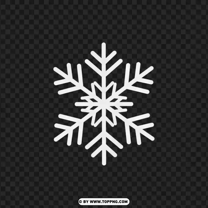 Modern Clean Snowflake Vector Symbol PNG Transparent Background