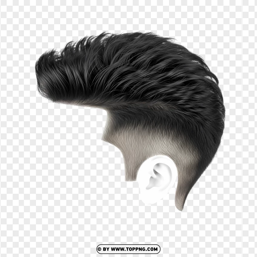 Modern short black men's hair – side-swept, clean