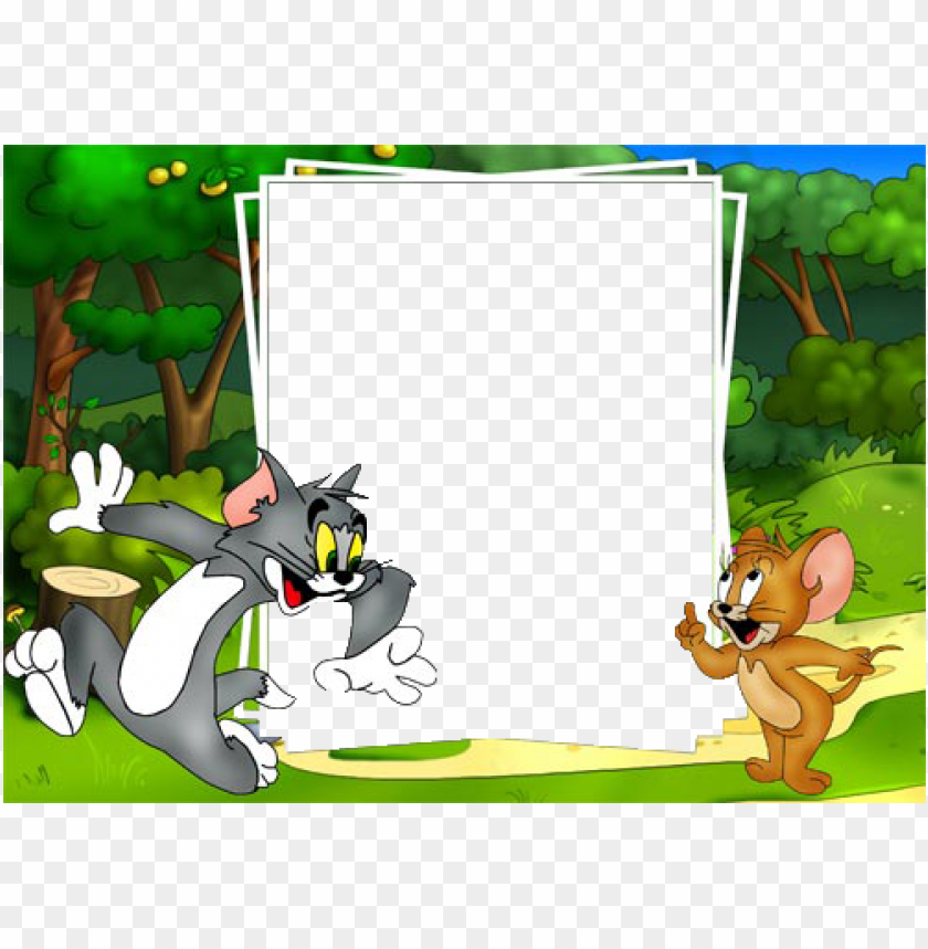 moldura para fotos infantil tom e jerry disney frames tom and jerry frame PNG transparent with Clear Background ID 170664