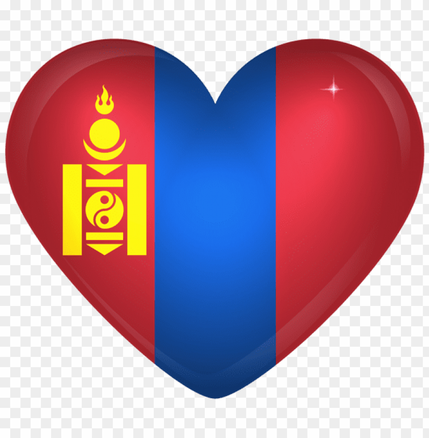 Download mongolia large heart flag clipart png photo  @toppng.com