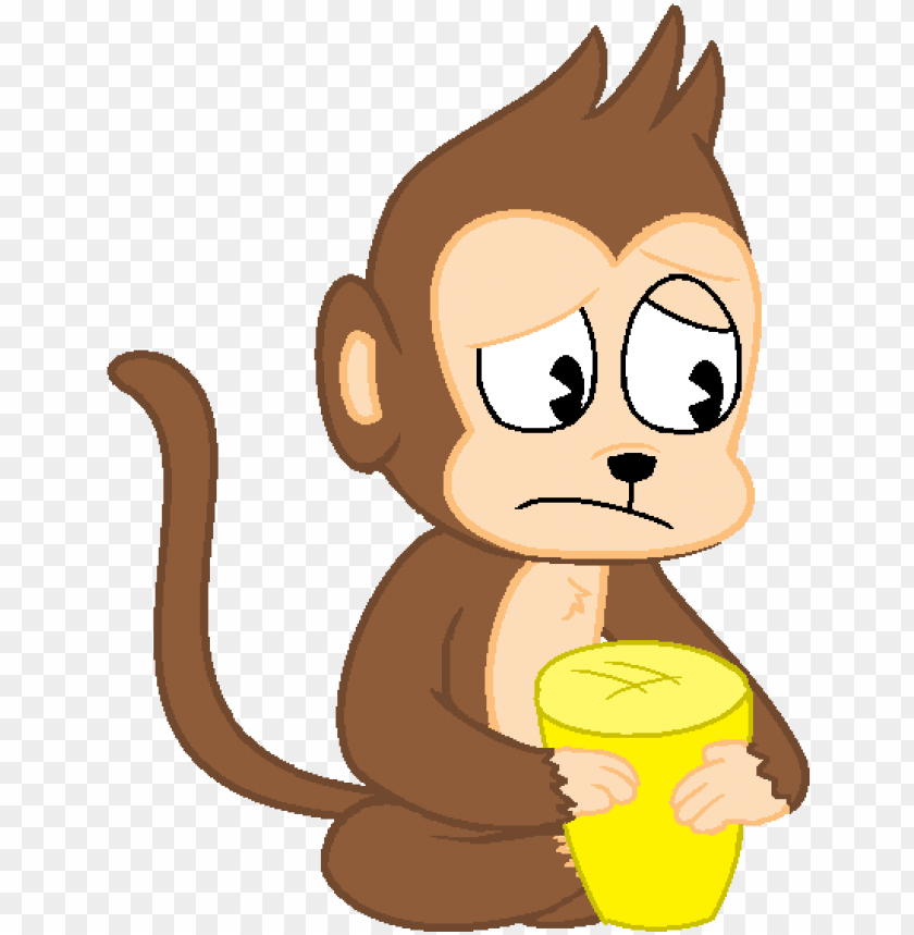monkey vector sad cartoon - sad cartoon monkey PNG image with transparent  background | TOPpng