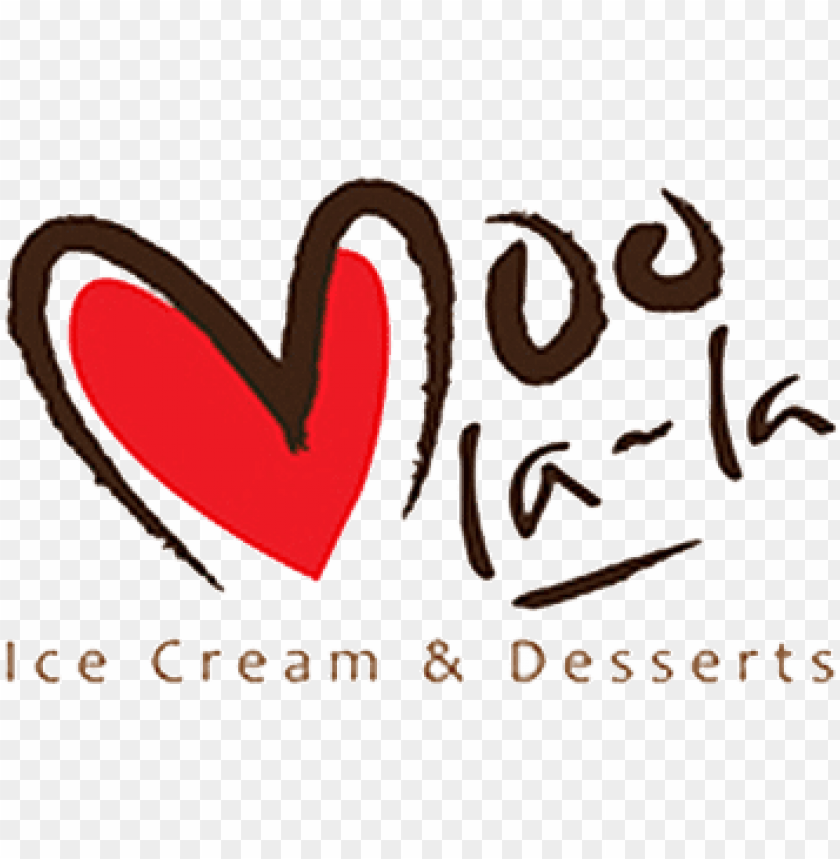 moo la-la ice cream & desserts - heart, dessert