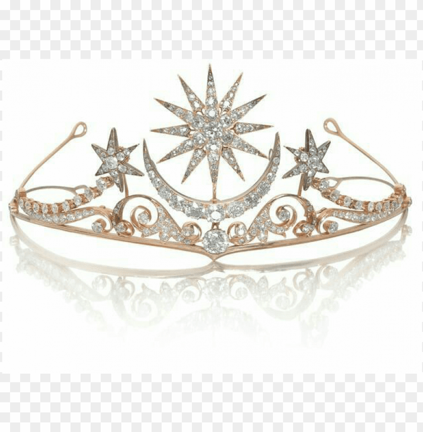 Moon And Stars Crown - Sun And Moon Crow PNG Image With Transparent Background