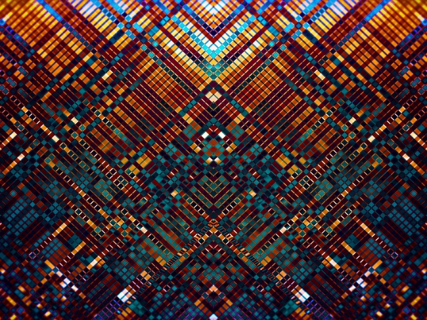 mosaic, multicolored, pattern, abstraction, fractal