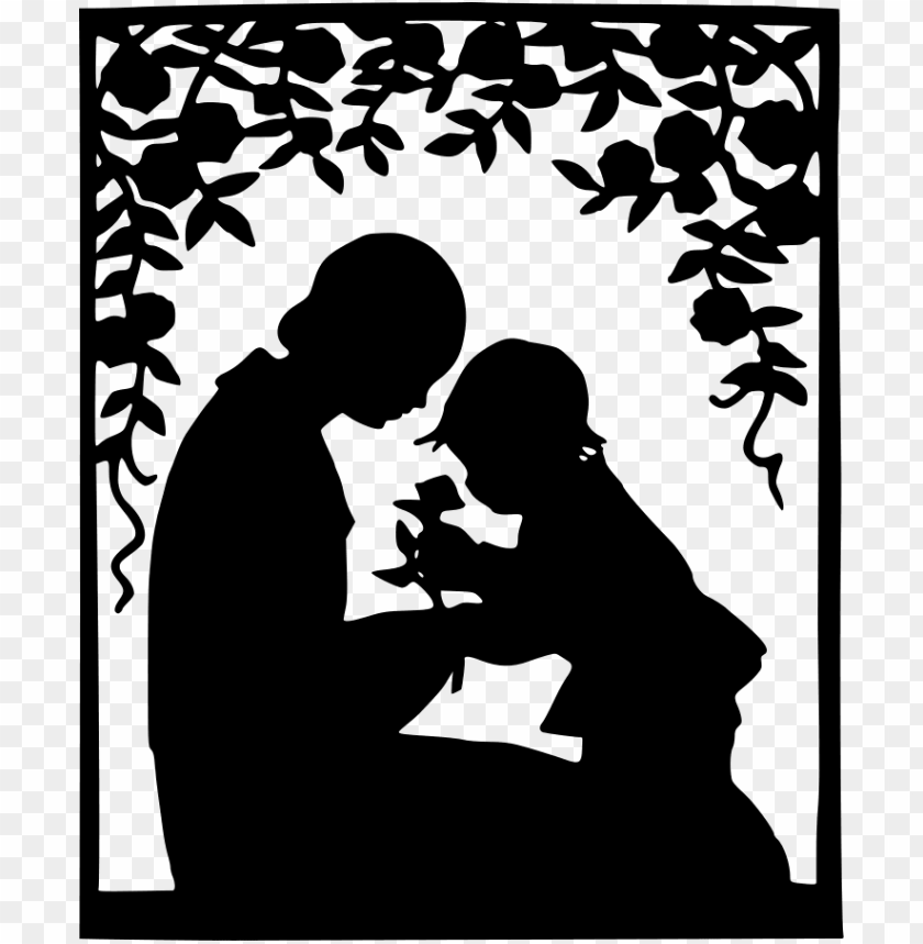 mother and child silhouette - mothers day silhouette PNG image with  transparent background | TOPpng
