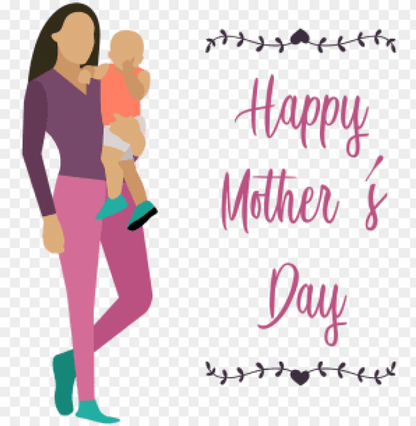 mother and son happy mother's day illustration, happy - mother PNG image with transparent background@toppng.com