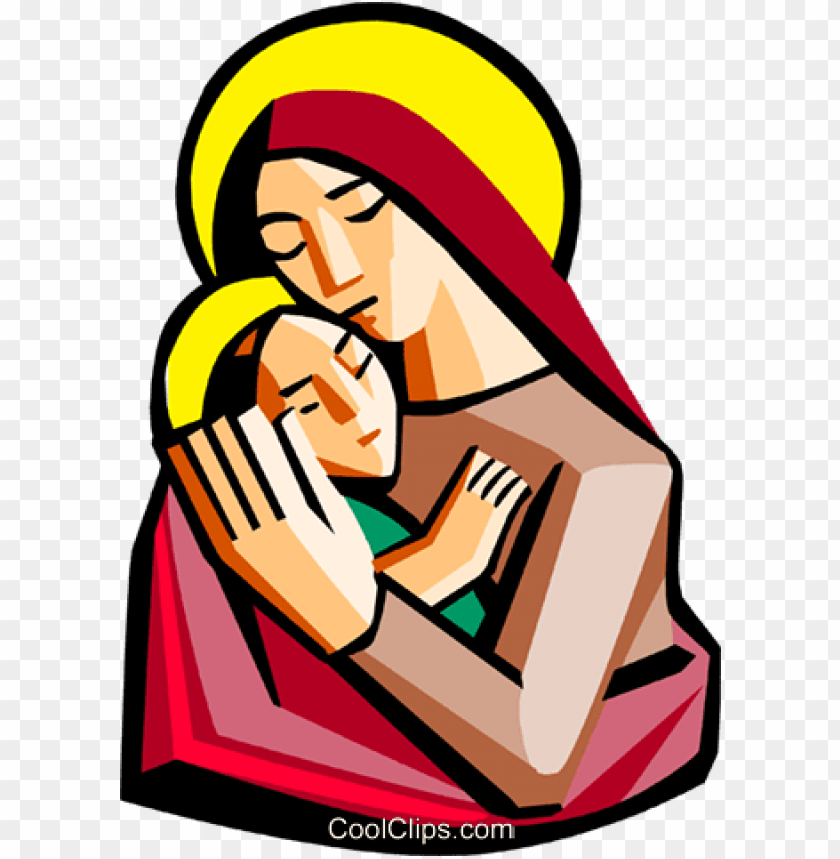 free PNG mother mary with baby jesus royalty free vector clip - mother of mercy vector PNG image with transparent background PNG images transparent