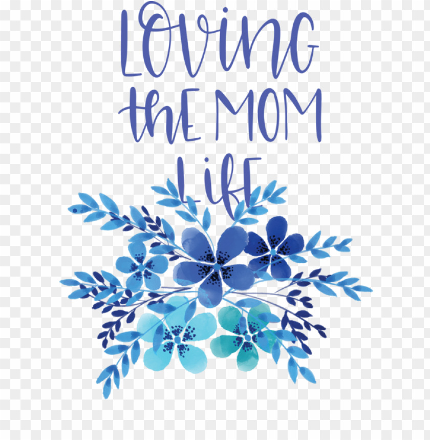 free PNG Mother's Day 模様10 Cobalt blue for Love You Mom for Mothers Day PNG image with transparent background PNG images transparent
