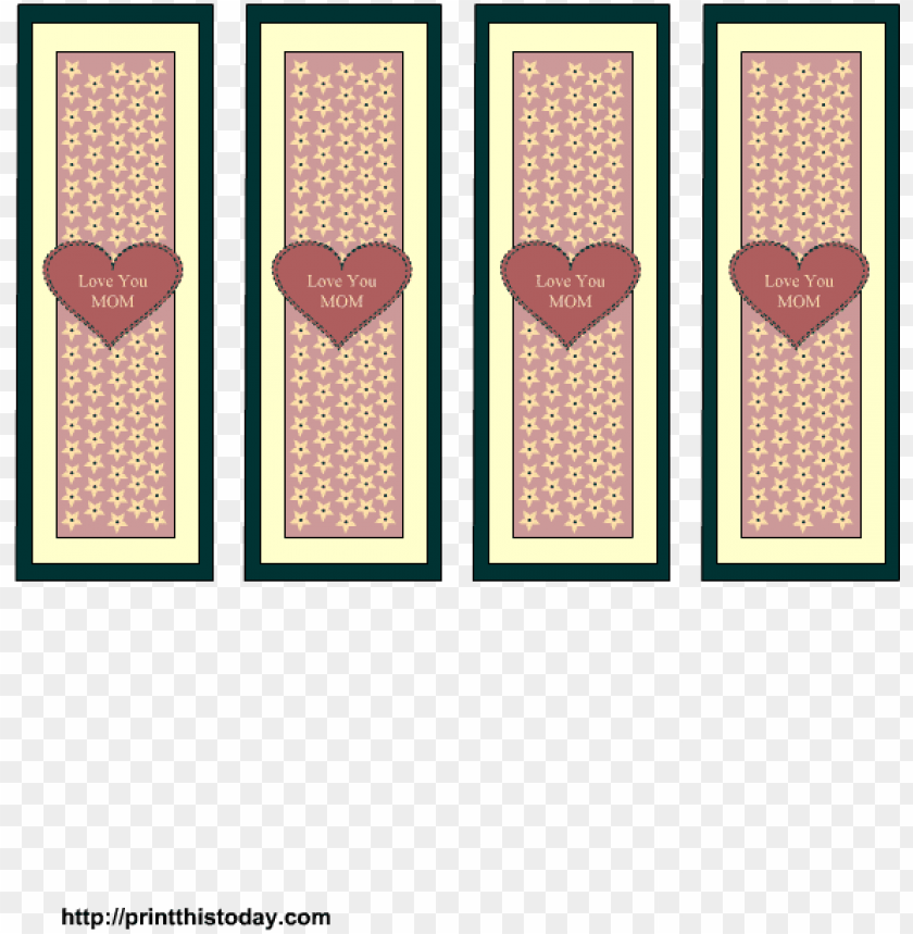 mother's day bookmarks free printable template - motif, mother day