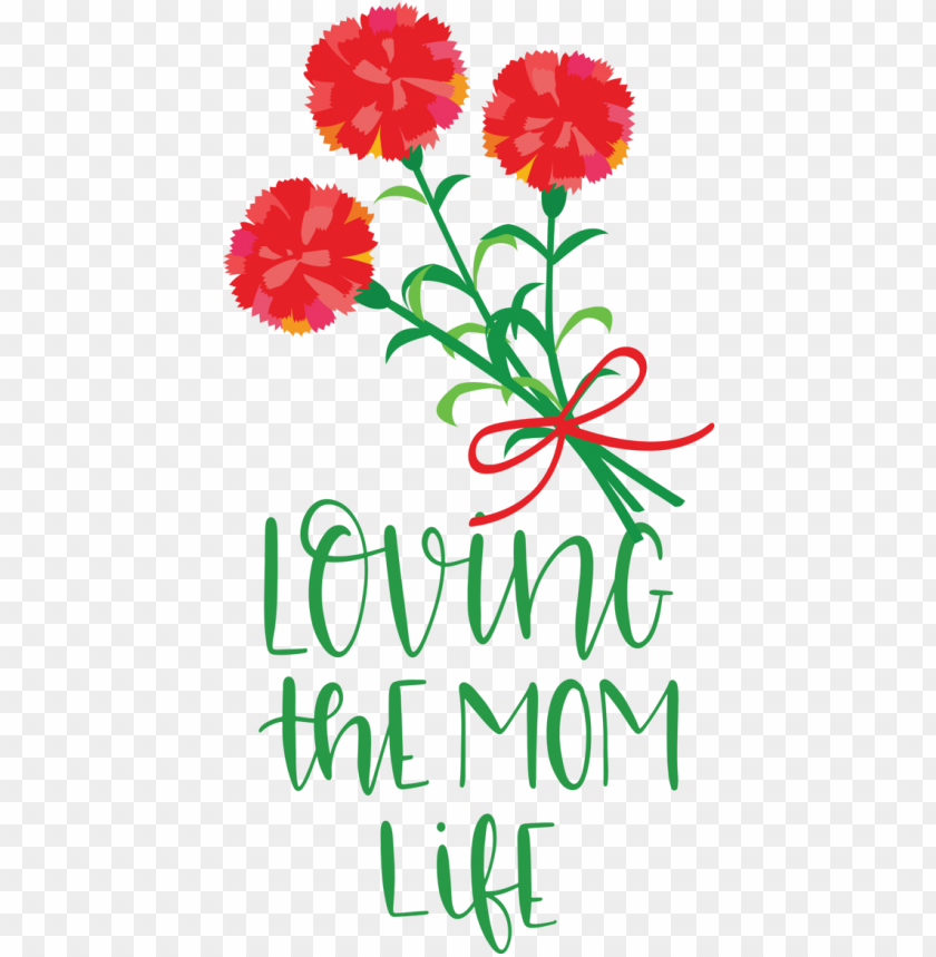 free PNG Mother's Day Floral design Cut flowers Carnation for Love You Mom for Mothers Day PNG image with transparent background PNG images transparent