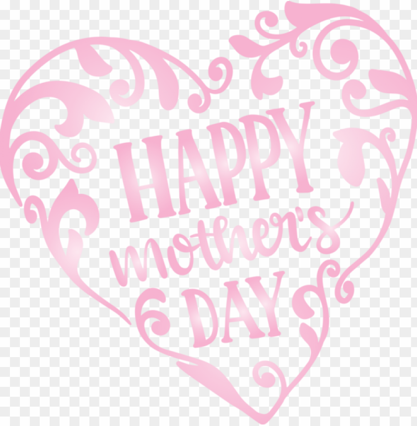 Mothers Day Heart Text Pink For Mothers Day Calligraphy For Mothers Day PNG Transparent With Clear Background ID 474144