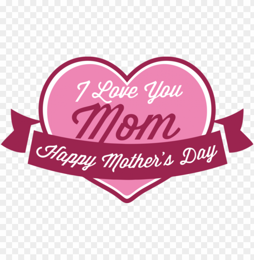 free PNG Mother's Day Text Heart Pink for Happy Mother's Day for Mothers Day PNG image with transparent background PNG images transparent