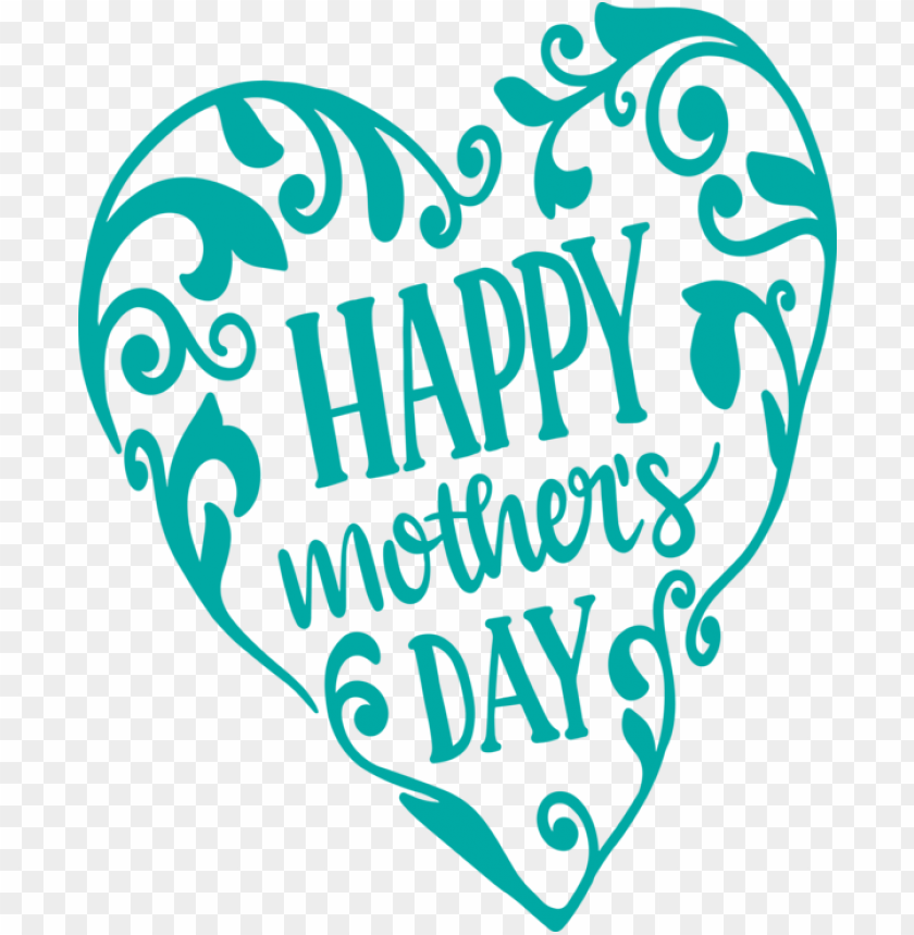Mother's Day Turquoise Font Logo For Mothers Day Calligraphy For Mothers Day PNG Image With Transparent Background@toppng.com